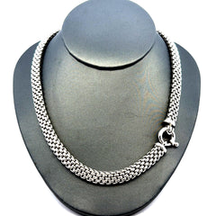 Necklaces Woven Mesh White Gold 8mm 18" 14K