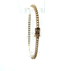 Bracelet Tennis without Stones White Gold 3mm 7" 10K