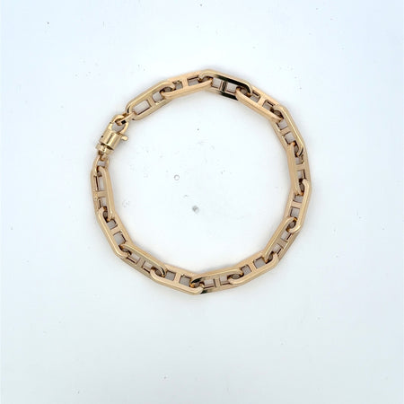 Bracelet Anchor Box Link 6.5mm 8" 14K