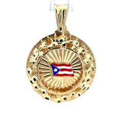 Pendant Puerto Rican Flag 54 10K