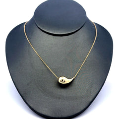 Chain Boston w Tear Drop Charm 1mm 18" 14K