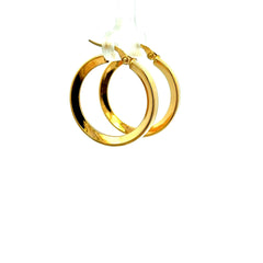 Earrings Plain Hoops 27 2.5mm 10K