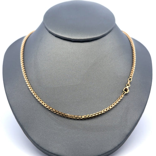 Chain Angular Box Link 2mm 18" 14K