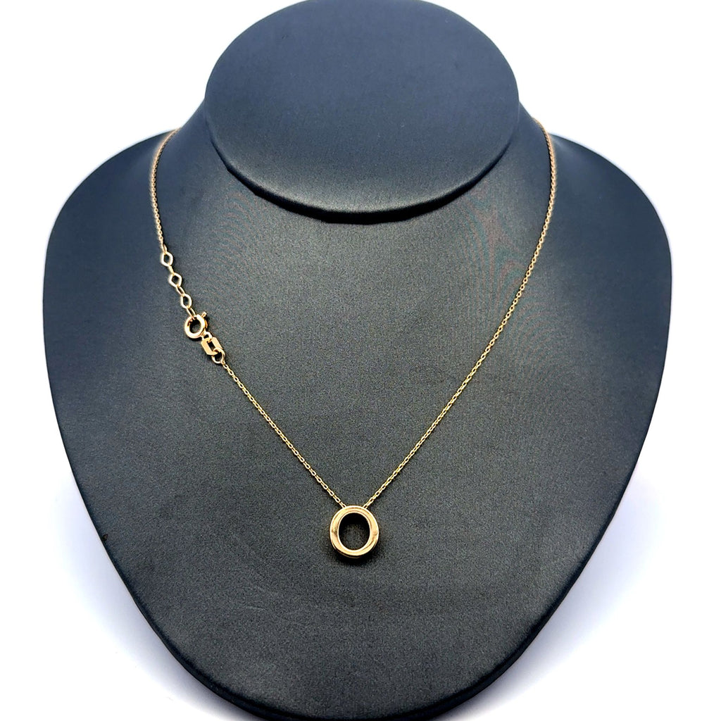 Chain Uppercase Initial 'O' 0.5mm 18" 14K