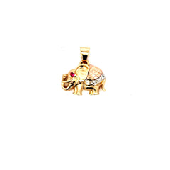 Pendant Elephant with CZ 19 14K
