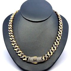 Chain Monaco CZ Half Iced 9mm 20" 14K