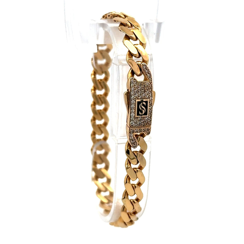 Bracelet Monaco 7.5mm 8" 14K