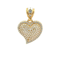 Pendant CZ-Iced Big Trefoil Cross 49 10K