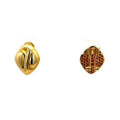 Earrings Omega Lock 18 14mm 10K