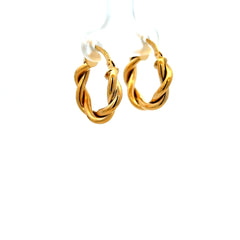 Earrings Twisted Hoops 20 4mm 10K
