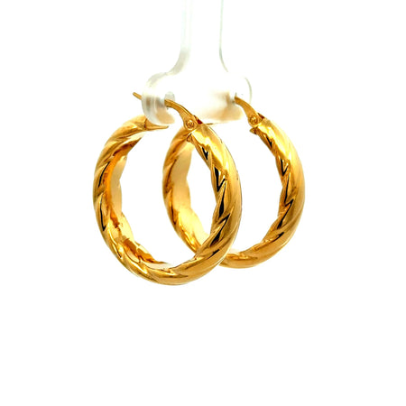 Earrings Twisted Hoops 28 5.5mm 10K