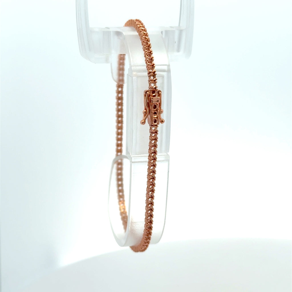 Bracelet Tennis without Stones Rose Gold 2.5mm 7.5" 10K