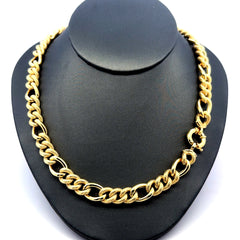 Necklaces Textured Hollow Figaro 9mm 20" 14K