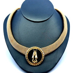 Necklaces Jessica with Religious Medallion 33mm 18" 14K