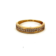 Ring Women's with CZ 7 1.5mm 10K