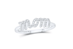 GND Diamond For Mom Pendant 10k  Gold Round Diamond Mom Nicoles Dream Collection Ring 1/6 Cttw