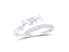 GND Diamond For Mom Ring 10kt  Gold Womens Round Diamond  Mom Nicoles Dream Collection Ring 1/12 Cttw