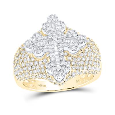 Large factory Diamond Cross Ring