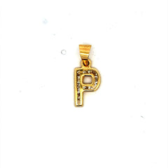 Golden Bull Basic 0.5 g Pendant ’So Cute’ Initial P 20.5 10K