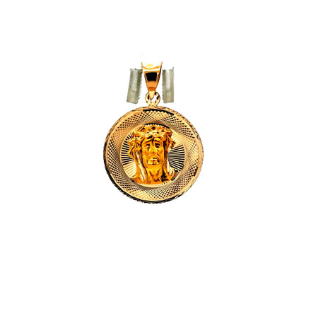 Pendant Jesus Face with Crown of Thorns 26.5 10K