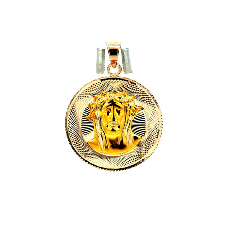 Pendant Jesus Face with Crown of Thorns 33.5 10K