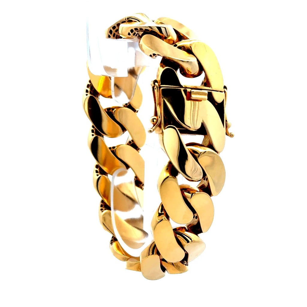 Golden Bull Basic Bracelet Monaco 20mm 7.5" 14K