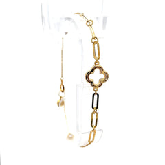 Golden Bull Basic Bracelet 'So Cute' 11.5mm 7.5" 10K