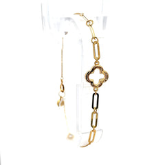 Golden Bull Basic Bracelet 'So Cute' 11.5mm 7.5" 10K