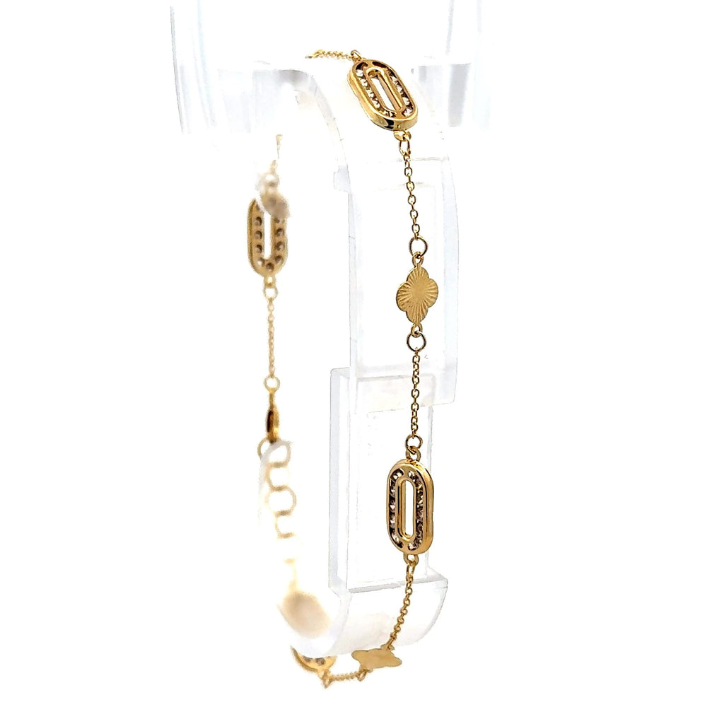 Golden Bull Basic Bracelet 'So Cute' 6mm 7.5" 10K