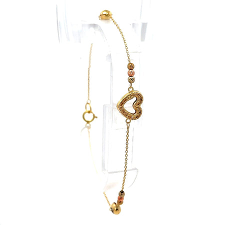 Bracelet 'So Cute' 9.5mm 7.5" 10K
