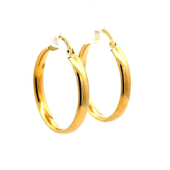 Golden Bull Basic CAL 2.1 g Earrings Plain Hoops 31 4mm 10K