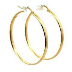 Golden Bull Basic CAL 2 g Earrings Plain Hoops 44.5 3mm 10K