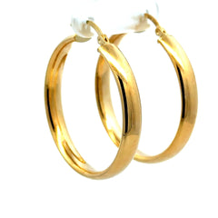 Golden Bull Basic CAL 3.4 g Earrings Plain Hoops 36.5 5mm 10K