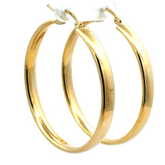 Golden Bull Basic CAL 4.4 g Earrings Plain Hoops 47 5mm 10K