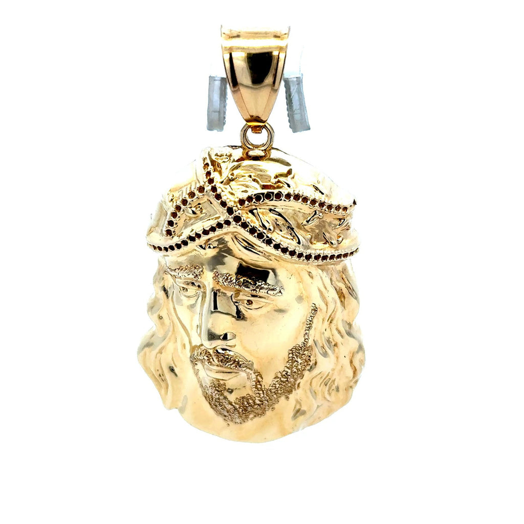 Golden Bull Basic CAL 4.8 g Pendant Jesus Face with Crown of Thorns 47.5 10K