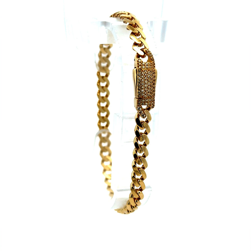 Golden Bull Basic CAL Bracelet Monaco 5mm 8" 10K