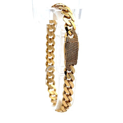 Golden Bull Basic CAL Bracelet Monaco 7.5mm 8.5" 10K