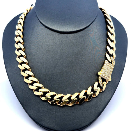 Chain Monaco 11.5mm 22" 14K