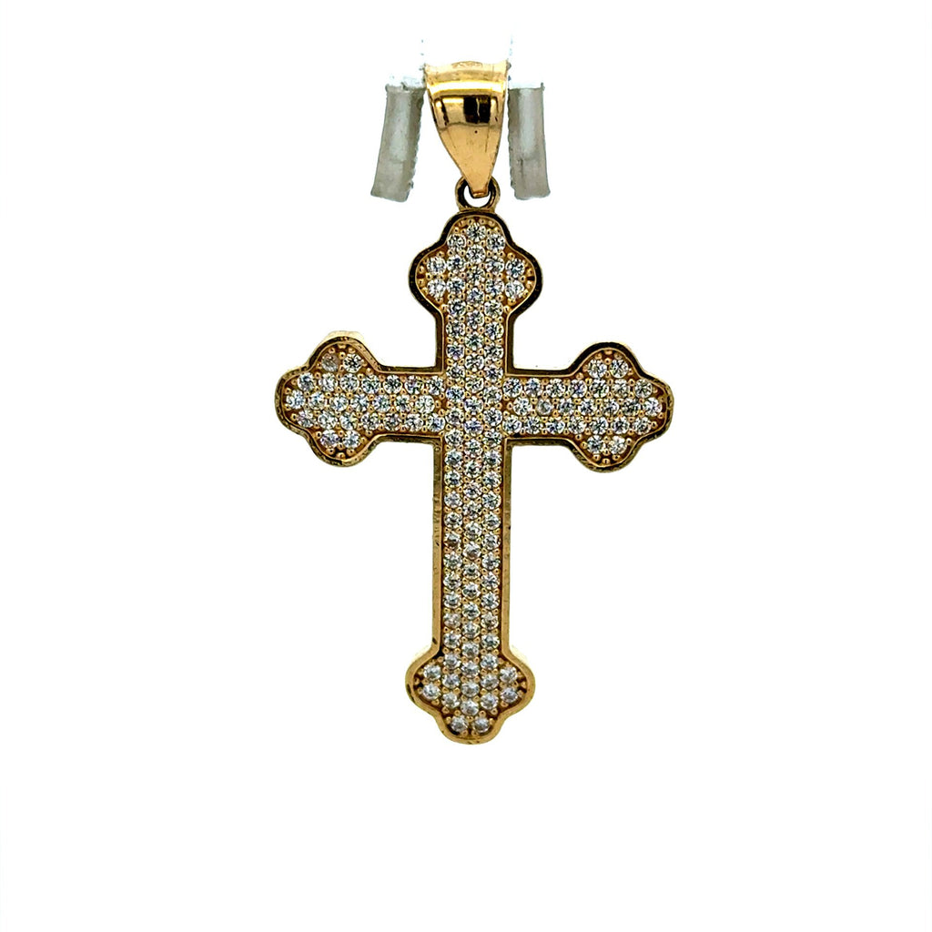 Golden Bull Basic CAL Pendant Cross with CZ 43.5 10K