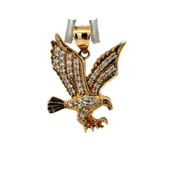 Golden Bull Basic CAL Pendant Eagle with CZ 32 10K