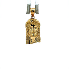 Golden Bull Basic CAL Pendant Jesus Face with Crown of Thorns 26.5 10K