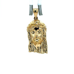 Golden Bull Basic CAL Pendant Jesus Face with Crown of Thorns 31 14K