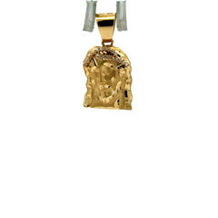 Golden Bull Basic CAL Pendant Jesus Face with CZ-Crown of Thorns 23 10K