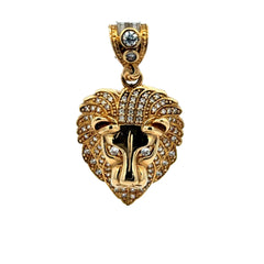 Golden Bull Basic CAL Pendant Lion Head & CZ 37 10K