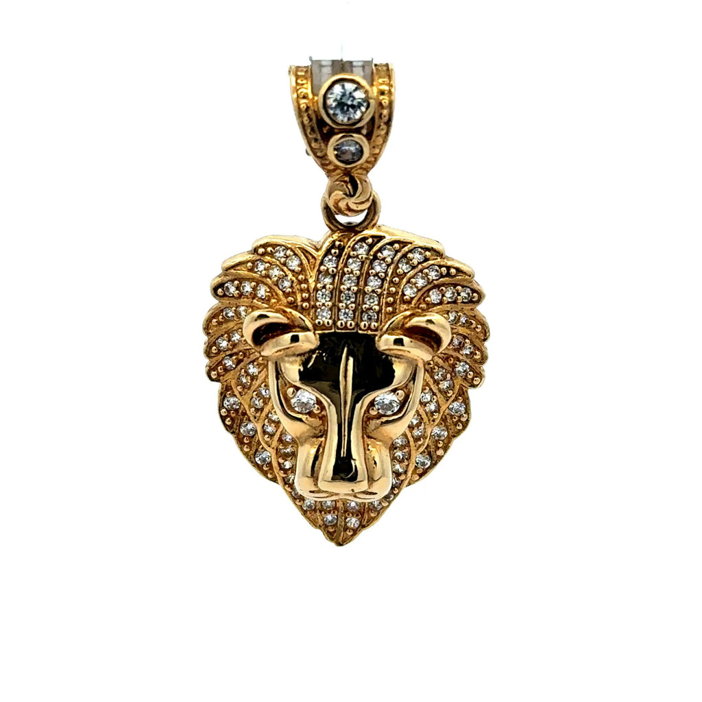 Golden Bull Basic CAL Pendant Lion Head & CZ 37 10K