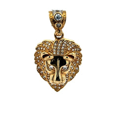 Golden Bull Basic CAL Pendant Lion Head & CZ 37 10K