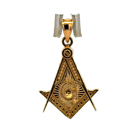 Pendant Masonic Square & Compass with CZ 30.5 14K