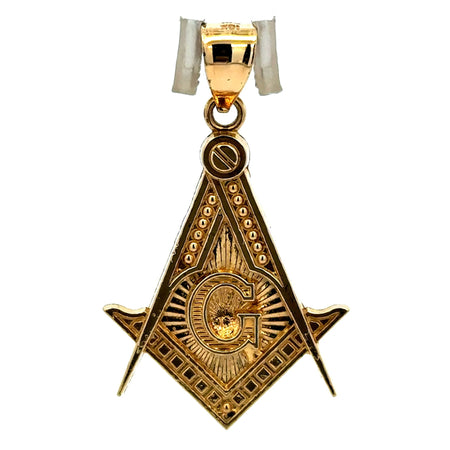 Pendant Masonic Square & Compass with CZ 38.5 10K
