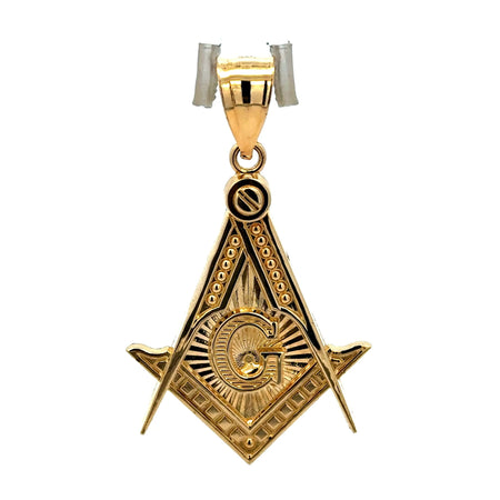 Pendant Masonic Square & Compass with CZ 46 14K