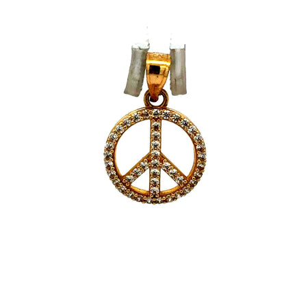 Pendant Peace Sign 22.5 14K
